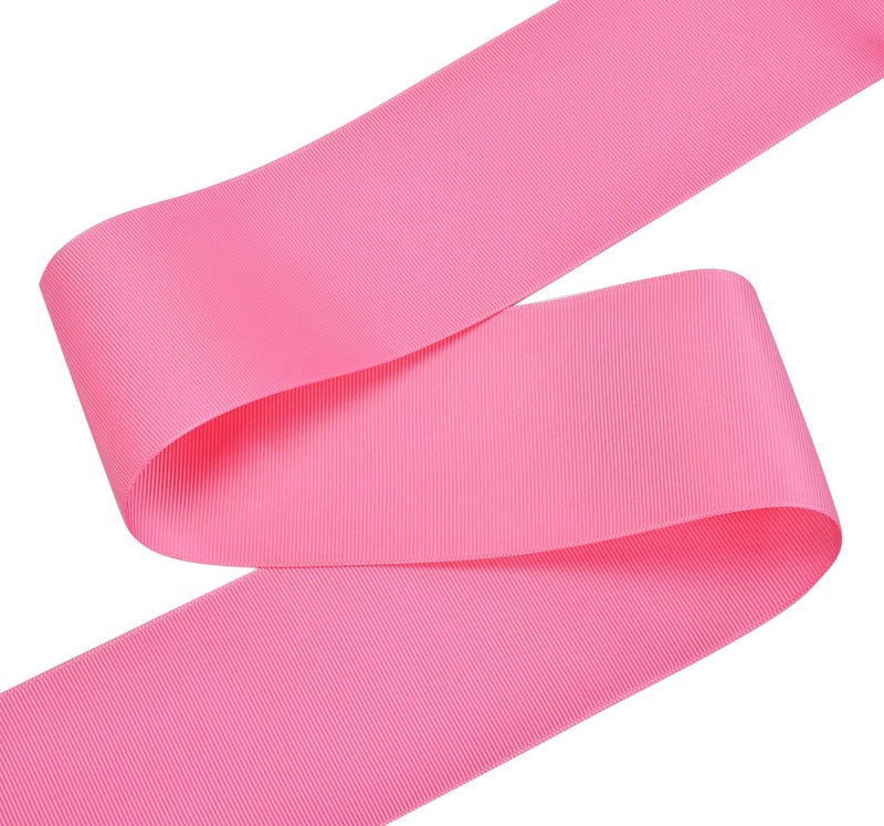 YAMA 3 inch Solid Grosgrain Ribbon Roll - 25 Yards for Gift Wrapping Ribbons, Hot Pink - Image 3